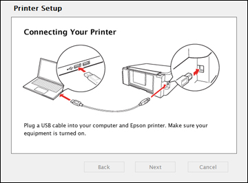 epson looking for printer wired connection usb mac